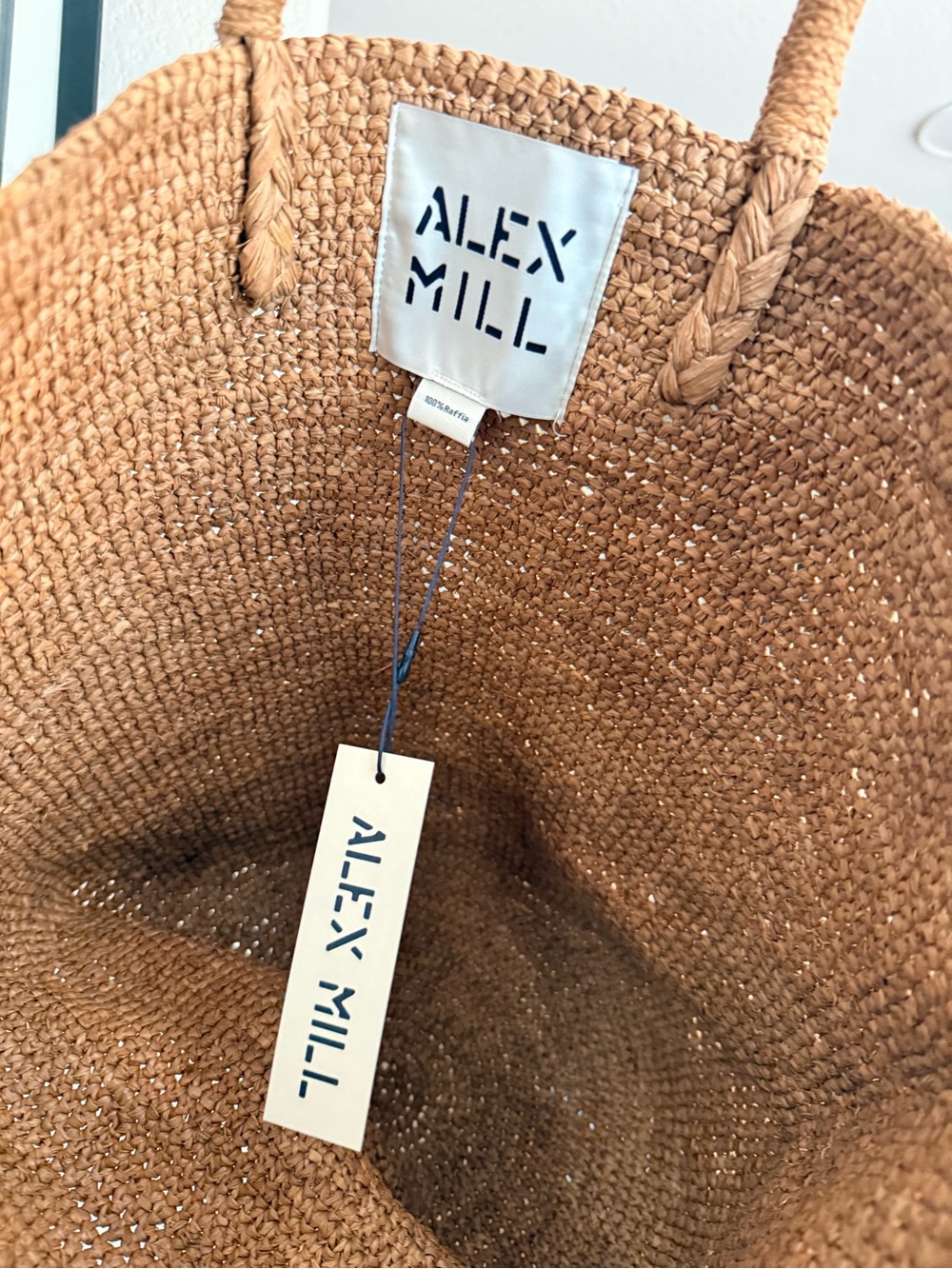 NWT Alex Mill Mary Tote Raffia - Picture 5 of 5